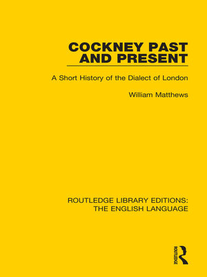 cover image of Cockney Past and Present